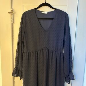 Elegant Navy Blue Women's Dress